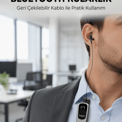 Klipsli Tasarımlı Bluetooth Kulaklık Uzun Pil Ömrü