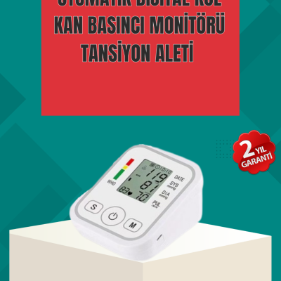 Kol Tipi LCD Ekranlı Elektronik Tansiyon Monitörü