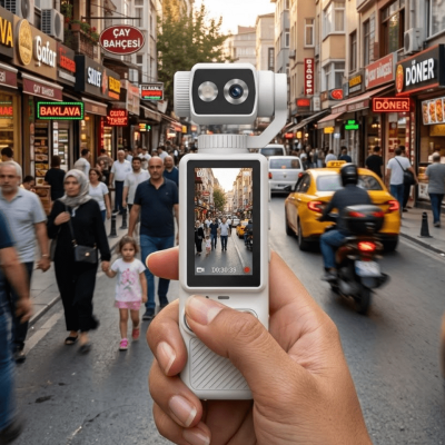Kompakt 4K Video Kamera Otomatik Netleme ve Dahili Işık Destekli El Kamerası