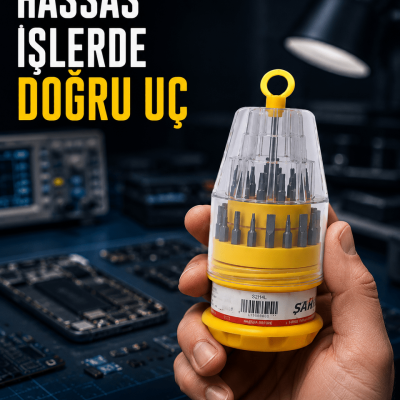 Kompakt Tornavida Seti Elektronik Cihaz Tamiri İçin