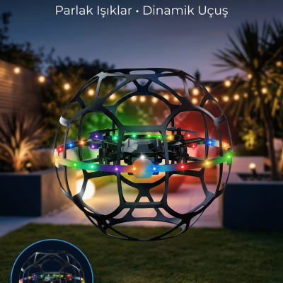 Koruyucu Kafesli Dron El Hareketiyle Kontrol Edilebilen Uçan