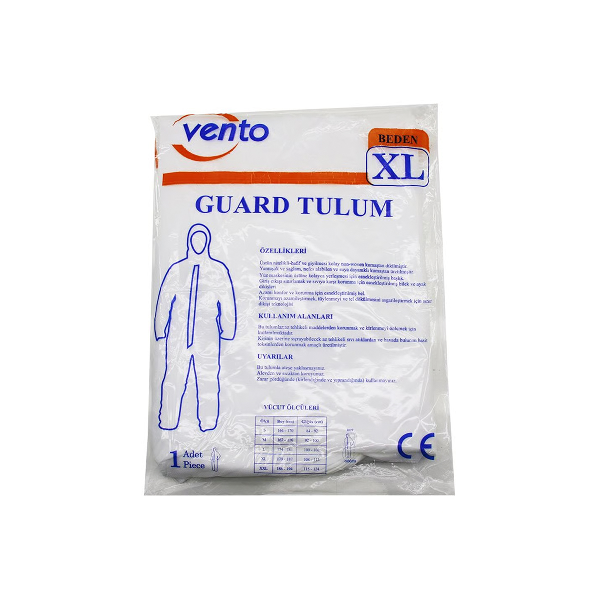 Koruyucu Tulum Non-Woven Beyaz XL