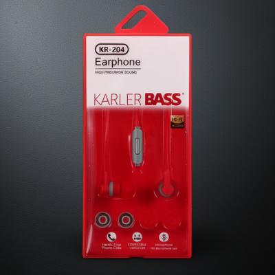 Kr-204 Kablolu Kulaklık - Kırmızı