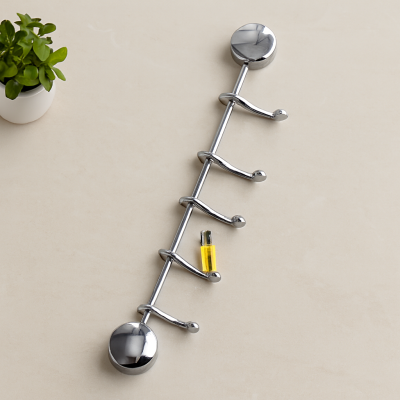 Krom 6 Kollu Banyo Askısı - Vidalı Montaj