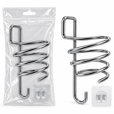 Krom Metal Fön Makinesi Askısı Yapışkanlı