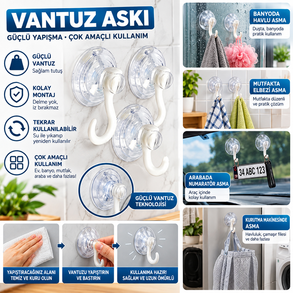 Küçük 30 mm Vantuz