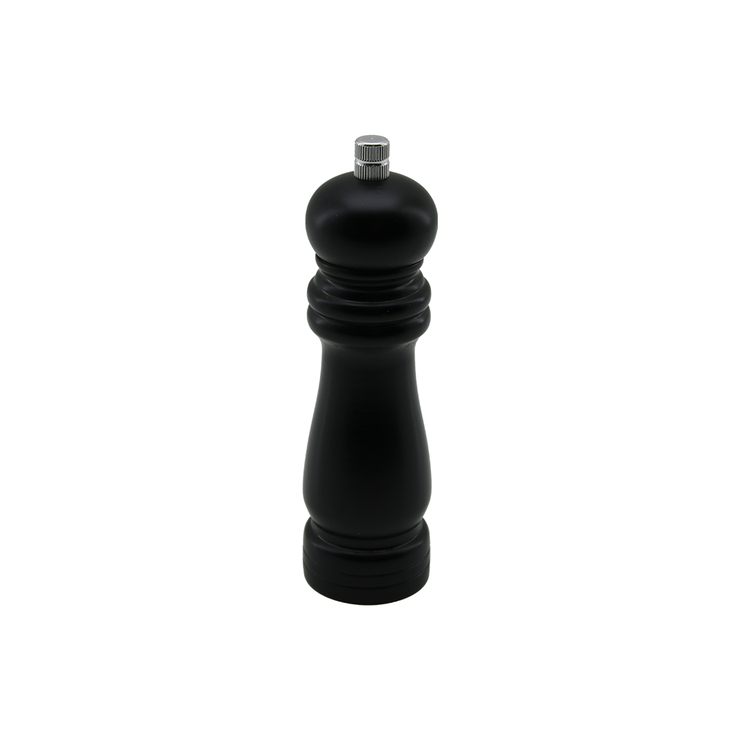 Küçük Siyah Ahşap Tuz ve Baharat Öğütücü (Çap 4.5 cm, 15.5 cm)