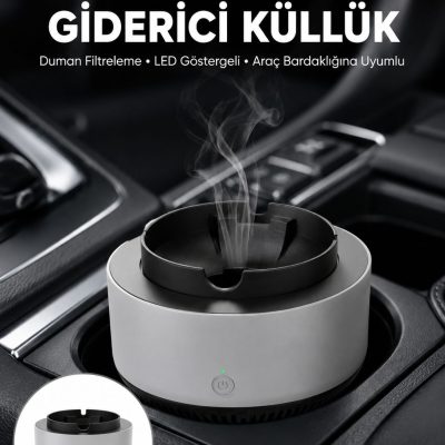 Kül Tablası Hava Temizleyici Araç Akıllı Küllük Duman Temizleyici