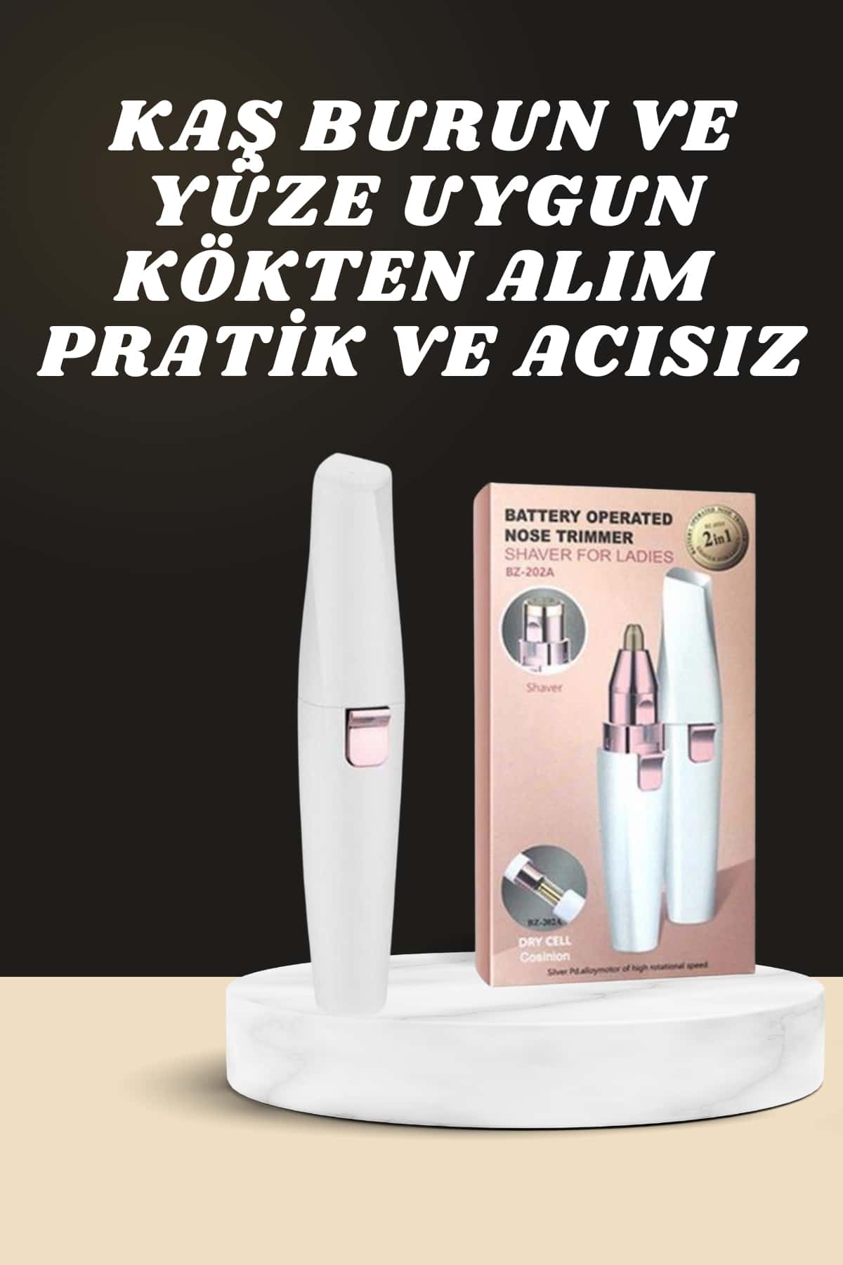 Kulak Burun ve Yüz Epilasyon Aleti ve Yüz Masaj Aleti İkili Cilt Bakım Seti