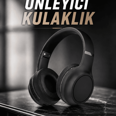 Kulak Üstü Kablosuz Bluetooth Kulaklık Gürültü Önleyici Ayarlanabilir