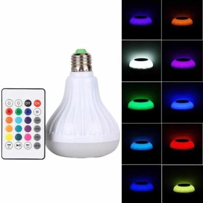 Kumandalı RGB Led Işık Bluetooth Hoparlör Ses Lambası Renkli Ampul