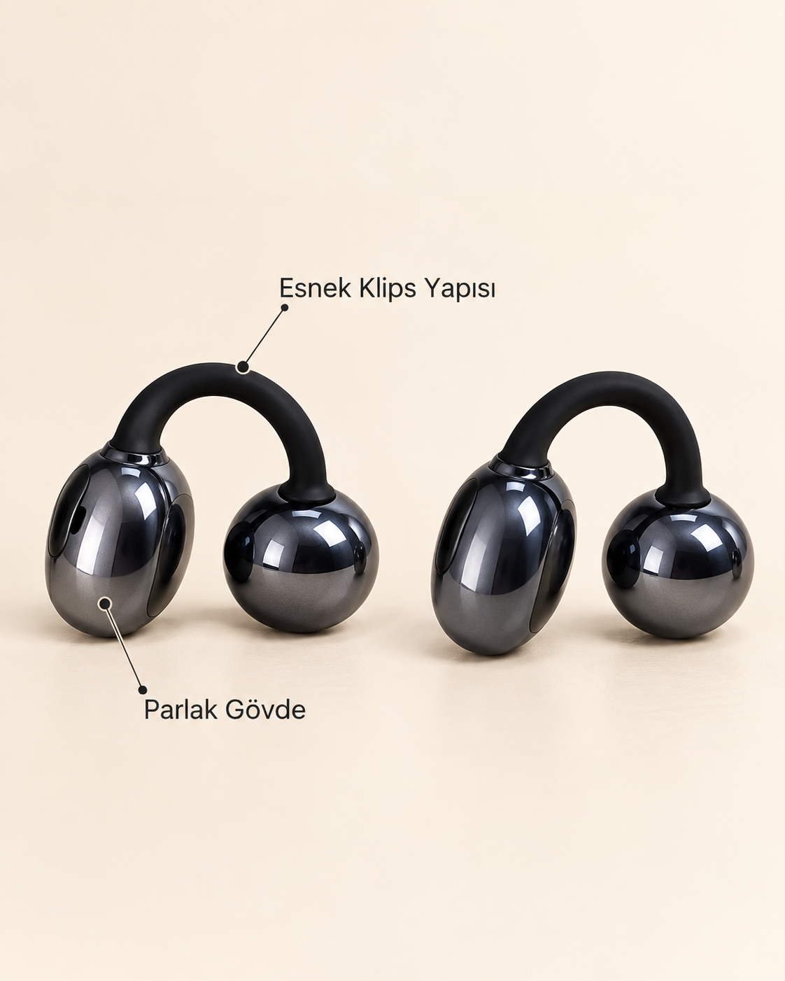Küpe Tipi Bluetooth Kulaklık En Fazla 70 Dakikada Kulaklık Şarjı 2500 Saat Bekleme