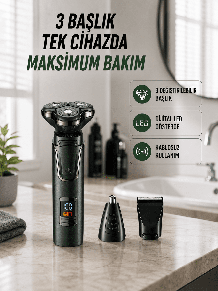 Kuru Kullanıma Uygun Erkek Tıraş Makinesi