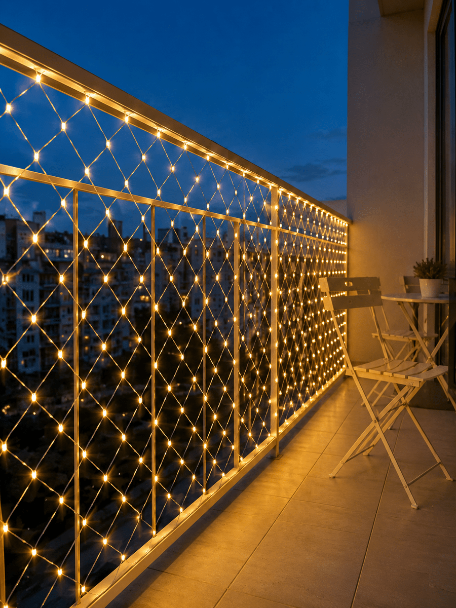 LED Ağ Işık Dekoratif File Aydınlatma Balkon Oda ve Bahçe Süsleme Yeni Nesil