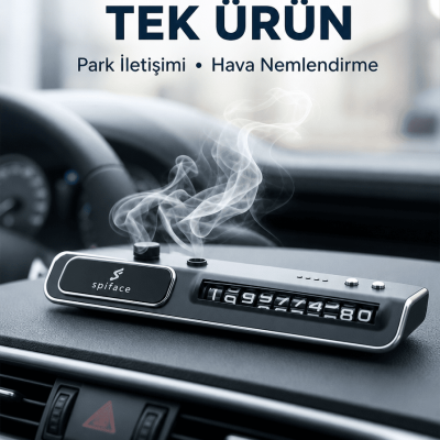 LED Ekranlı Nemlendirici Araç Park İletişim Numarası Gösterici Yeni Nesil
