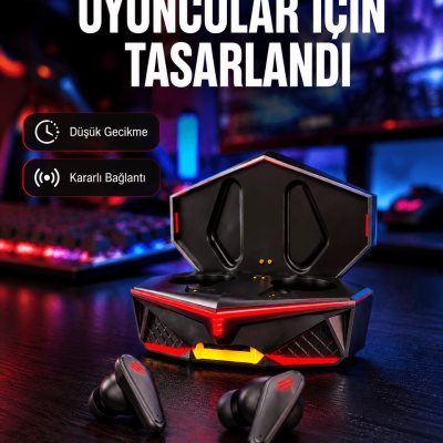 Led Işıklı Metal Kasa Kablosuz  Kulaklık Yeni Nesil