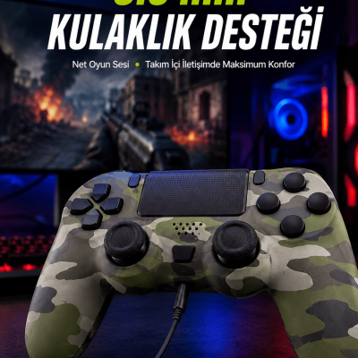 LED Işıklı Oyun Kolu – Durum Göstergeli Şık Tasarım