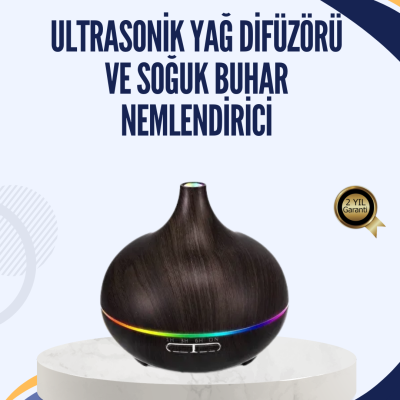 LED Işıklı Sessiz Çalışan Soğuk Buhar Nemlendirici