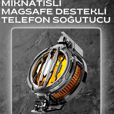 LED Işıklı Telefon Soğutucu | Ultra Sessiz Fan | Mıknatıslı ve Aparatlı Bağlantı