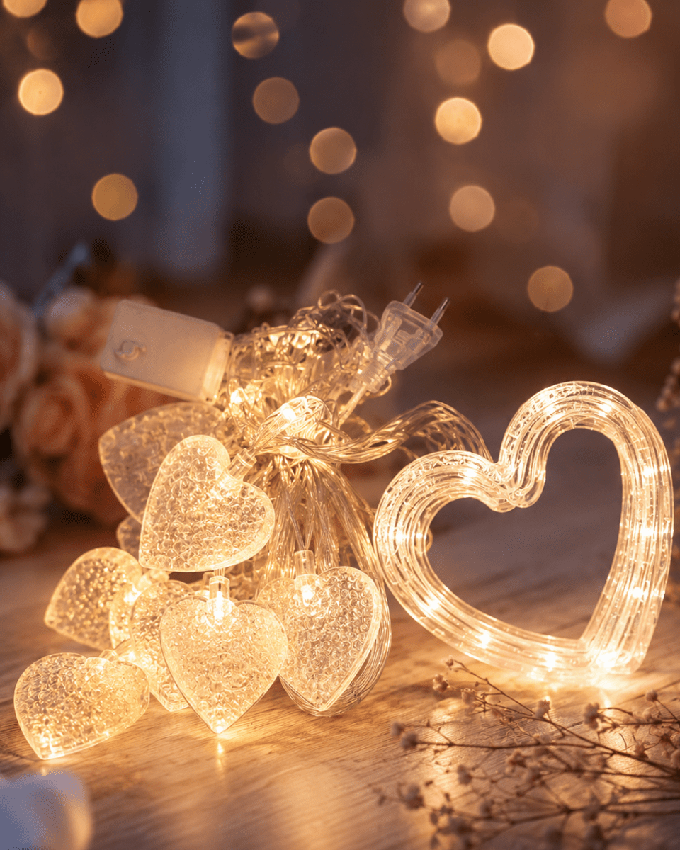 LED Kalp Neon Lamba Dekoratif Romantik Gece ve Ortam Işığı