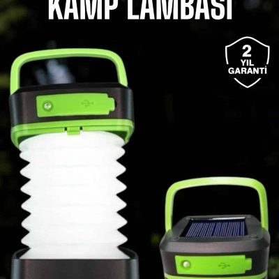 Led Lamba Kamp Lambası Hafif Taşınabilir Şarj Süreli Akordeon El Fenerli