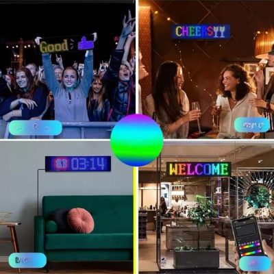 Led Matrix Bluetooth Bağlantılı Araç Camına Uygun Pixsel Görünümlü 16X96 pixel