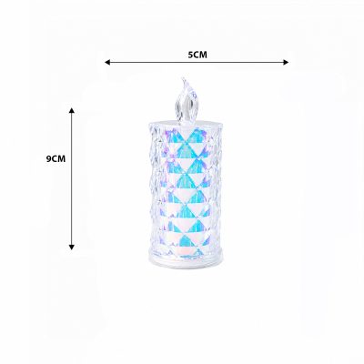 LED mum kristal plastik küçük boy pilli