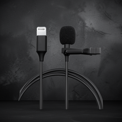 Lightning 2 Metre Double Mikrofon - Siyah