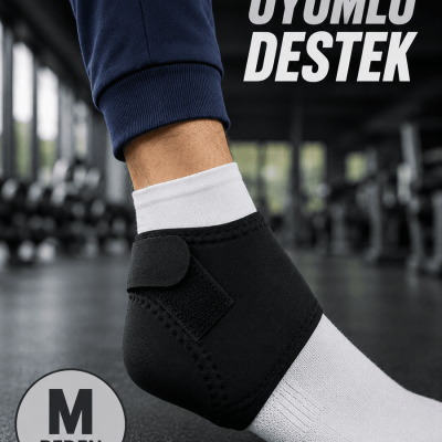 M Beden Cırtlı Topuk Çorabı 40-45 Numara Esnek Topuk ve Ayak Desteği