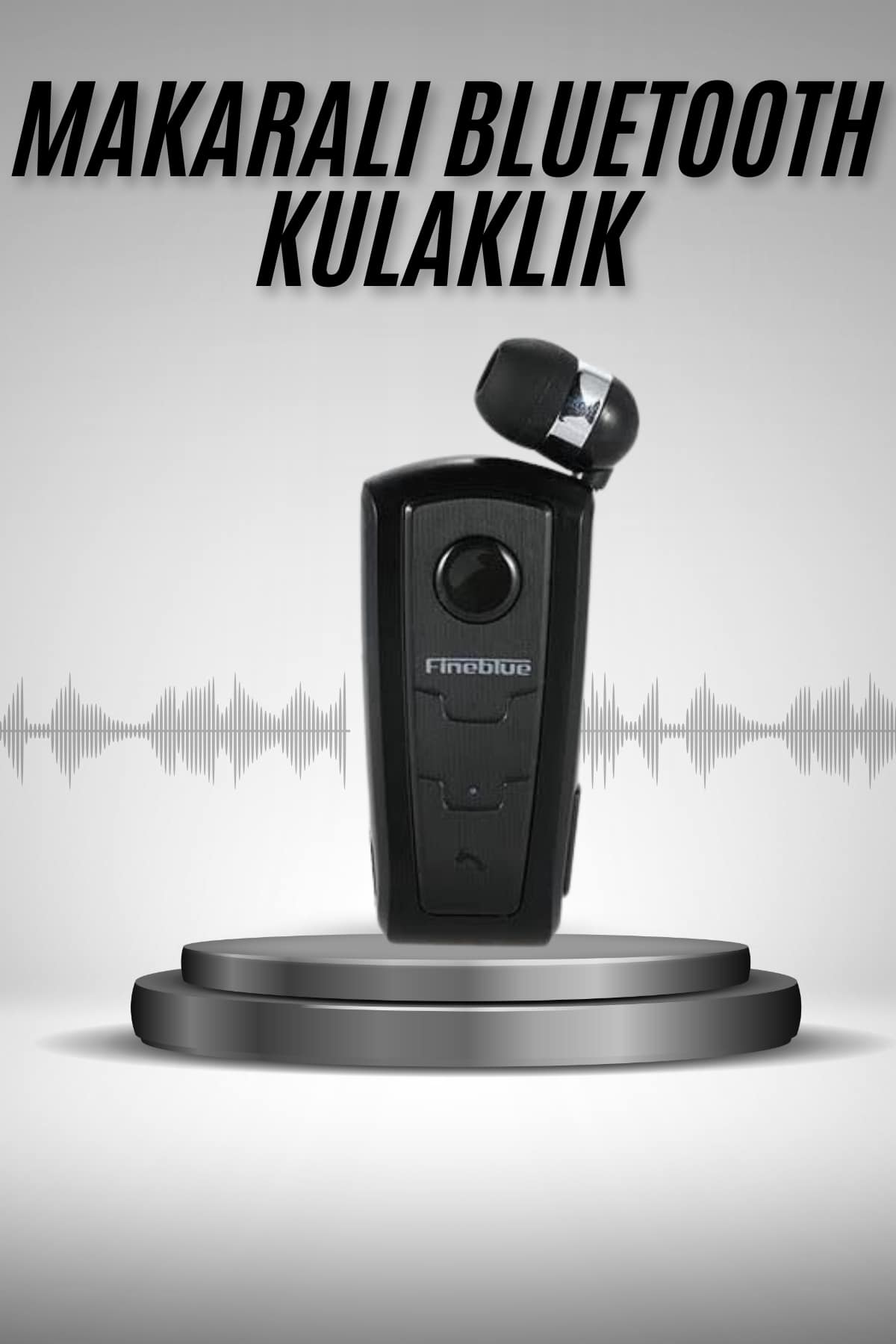 Makaralı Bluetooth Kulakiçi Yaka Kulaklığı Kablosuz Kulaklık