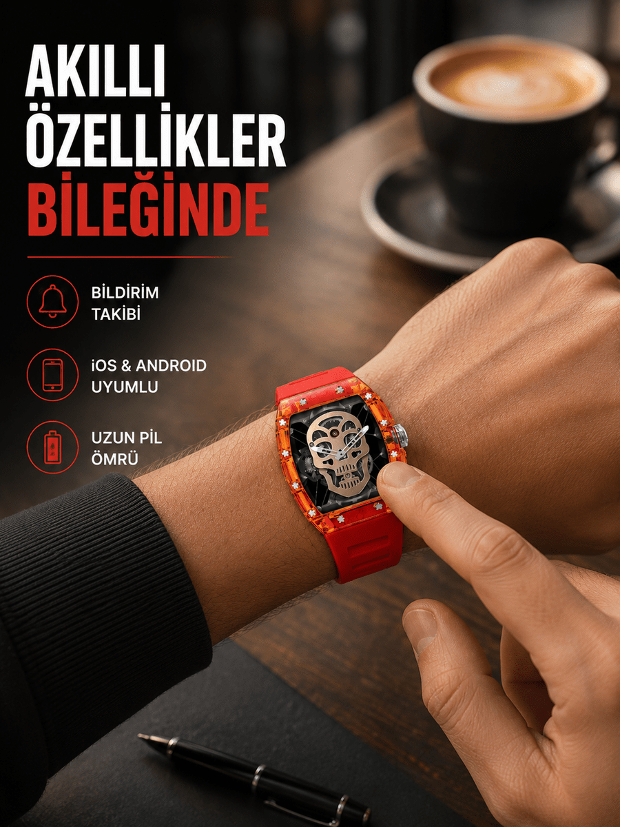 Manyetik Şarjlı Akıllı Saat iOS Android Uyumlu Yeni Nesil