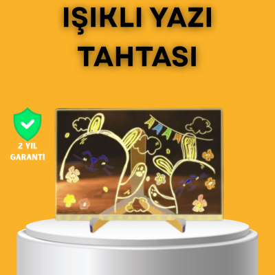 Masaüstü ve Duvara Monte Edilebilir LED Işıklı Yazı Panosu