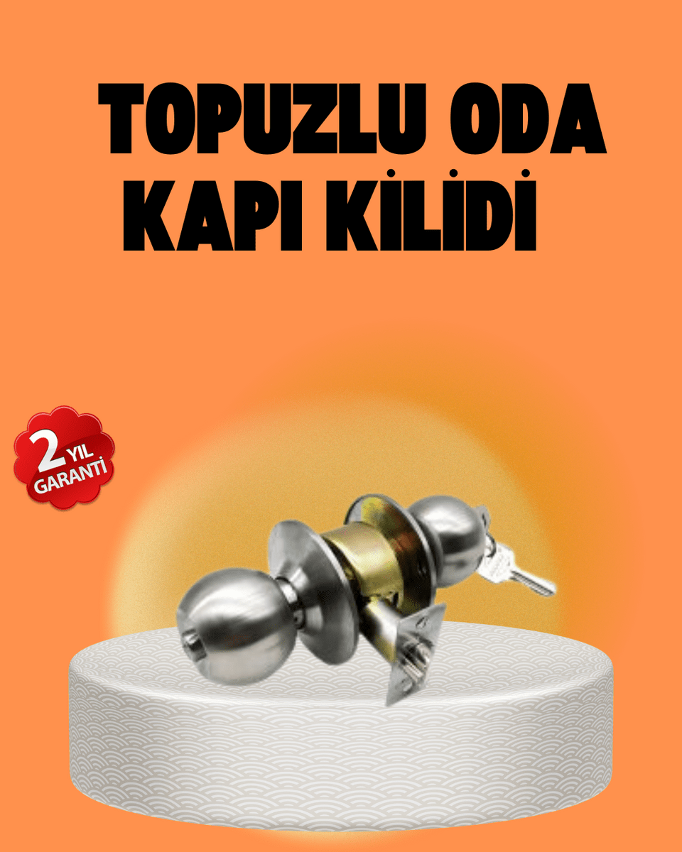 Mat Renk Topuzlu Kapı Kilidi – Giriş Tipi