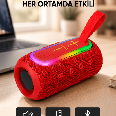 Mavi Taşınabilir Bluetooth Hoparlör Kompakt Tasarım ve Güçlü Ses