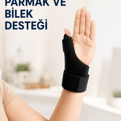 Metal Atelli Başparmak Destekli El Bilekliği Ayarlanabilir De Quervain Bilek Desteği
