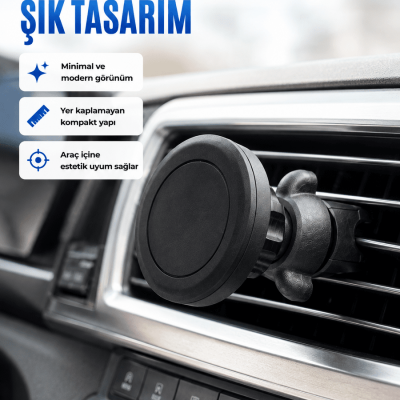 Mıknatıslı Araç İçi Telefon Tutucu Havalandırma Izgarası Telefon Standı