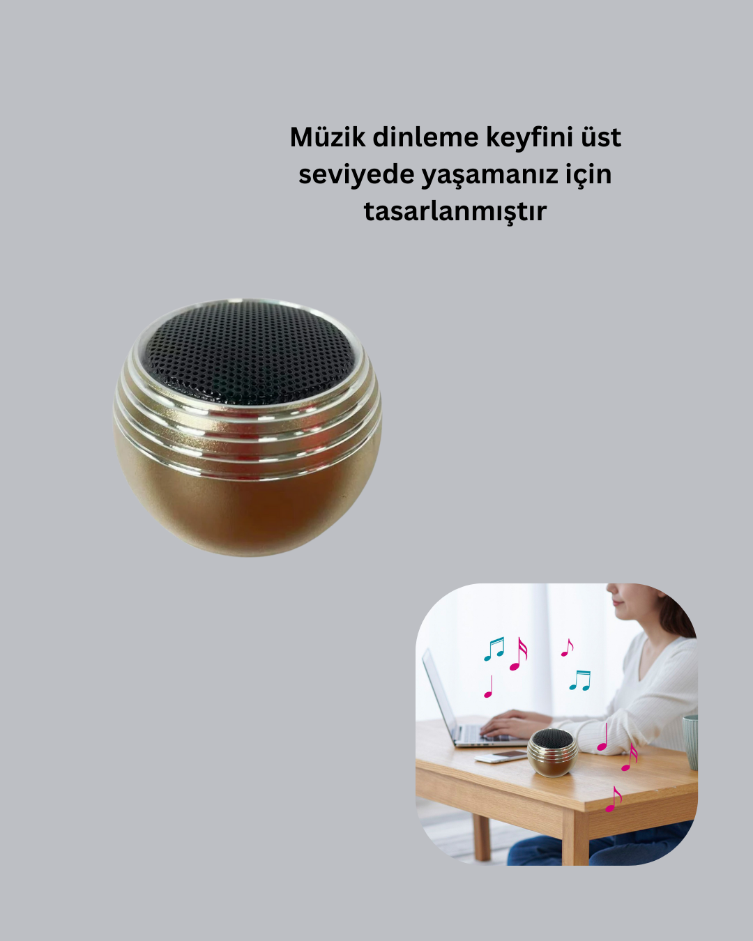 Cep Boy Bluetooth Hoparlör Güçlü Ses Çıkışı TWS Destekli Yeni Nesil