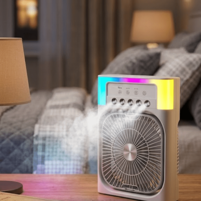 Mini Klima Fan Su Hazneli USB Şarjlı Sessiz Masaüstü Soğutucu