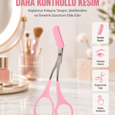 Mini Taraklı Kaş Düzeltici – Hassas Şekillendirme ve Taşınabilir Tasarım