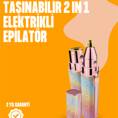Mini USB Şarjlı Elektrikli Epilatör – Kaş ve Yüz Tüy Temizliği İçin 2'si 1 Arada