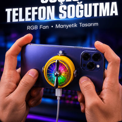 Mobil Oyuncular İçin RGB Işıklı Telefon Soğutucu