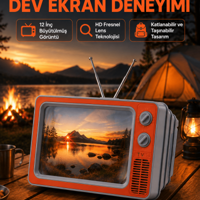 Mobil Telefon Ekran Büyütücü 12 İnç Fresnel Lens Göz Konforu Sağlayan Taşınabilir