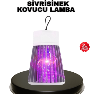 Mor Işıklı Şarjlı Böcek Öldürücü Lamba – Ev, Balkon ve Kamp Kullanımına Uygun