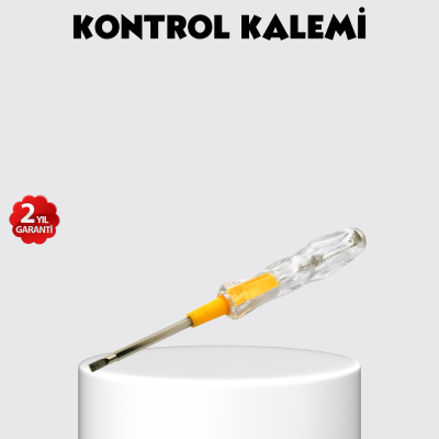 Neon Lambalı Elektrik Kontrol Kalemi Nikel Kaplama 110-220V