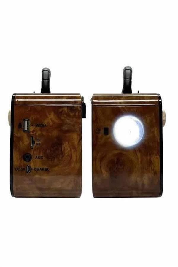 Nostaljik Radyo Bluetooth Bağlantılı Müzik Kutusu Ahşap