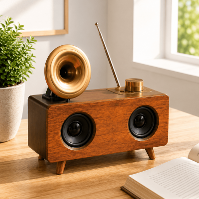Nostaljik Radyo Bluetooth Bağlantılı Şarjlı Yüksek Ses Kaliteli Yeni Nesil