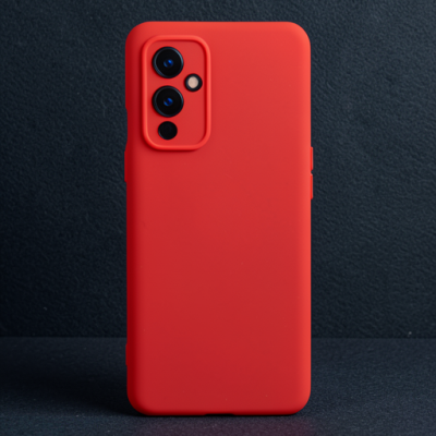 One Plus 9 Kılıf Nano İçi Kadife Silikon - Kırmızı