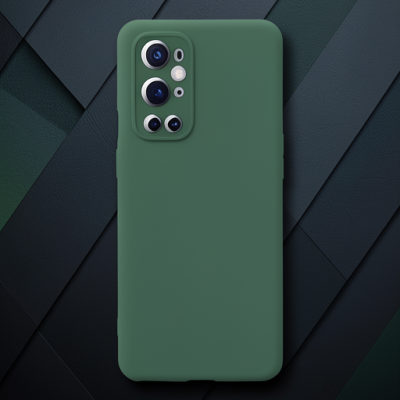 One Plus 9 Pro Kılıf Nano İçi Kadife Silikon - Koyu Yeşil