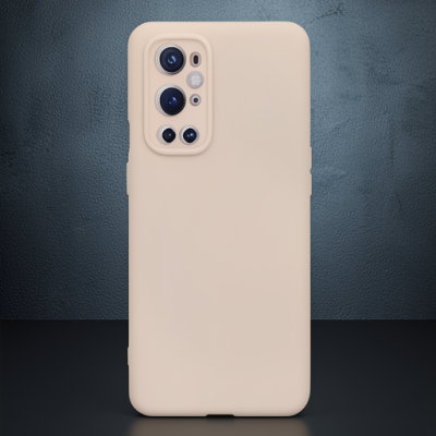 One Plus 9 Pro Kılıf Nano İçi Kadife Silikon - Pudra
