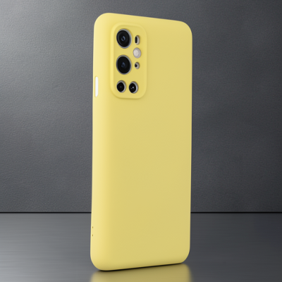 One Plus 9 Pro Kılıf Nano İçi Kadife Silikon - Sarı